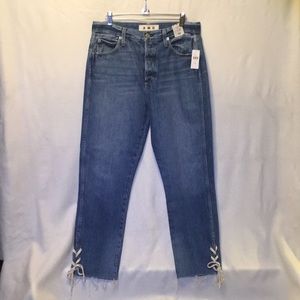 AMO Babe Lace Up Love Note Jeans.
